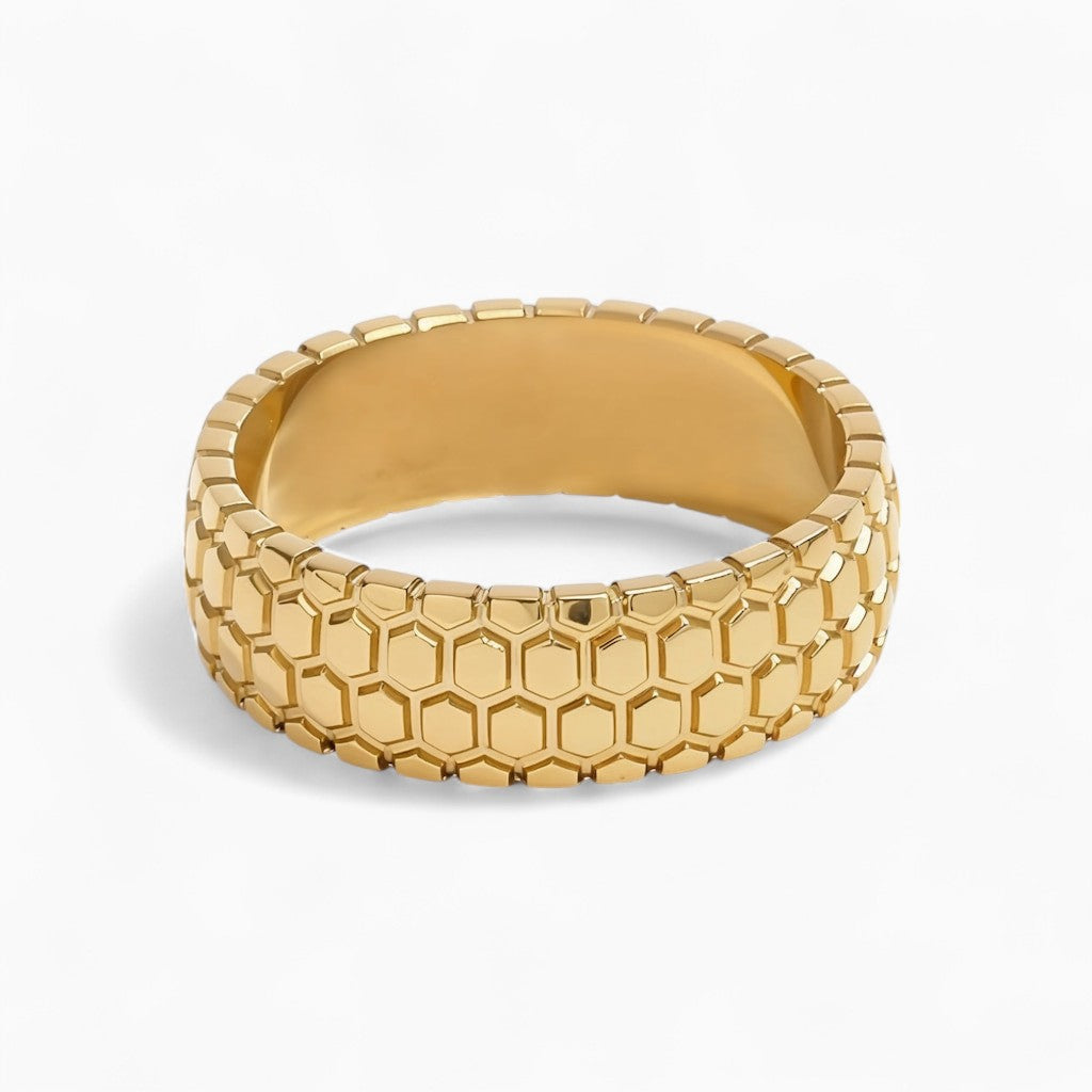 "SAN FRAN" HONEYCOMB RING