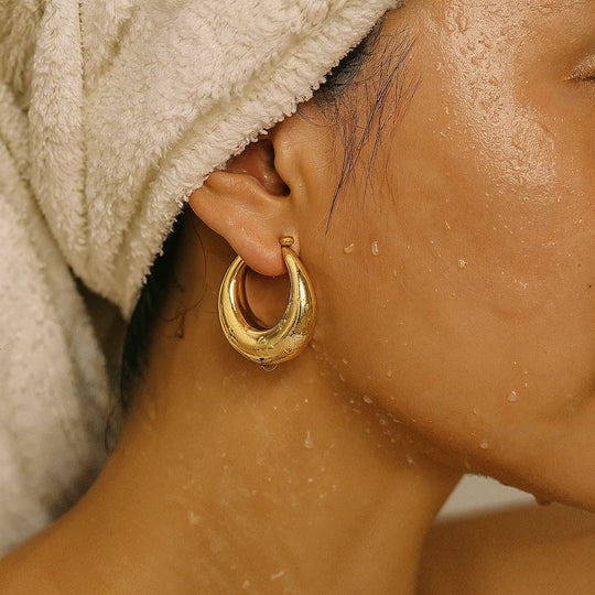 "BARCELONA" CHUNKY DROP HOOPS