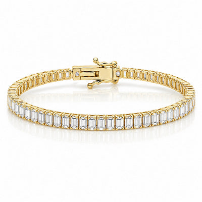 “Boston” Classic Baguette-Cut Tennis Bracelet