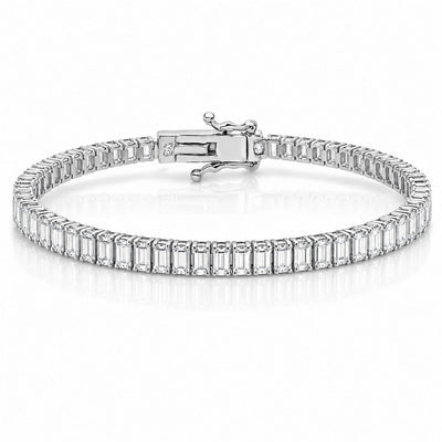 “Boston” Classic Baguette-Cut Tennis Bracelet