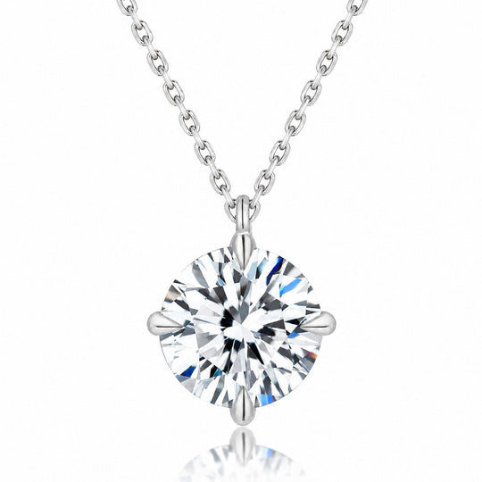 “Davos” Moissanite 1ct 4-Prong Solitaire Necklace