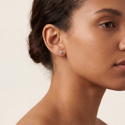 “Davos” Moissanite 1ct 4-Prong Solitaire Stud Earrings