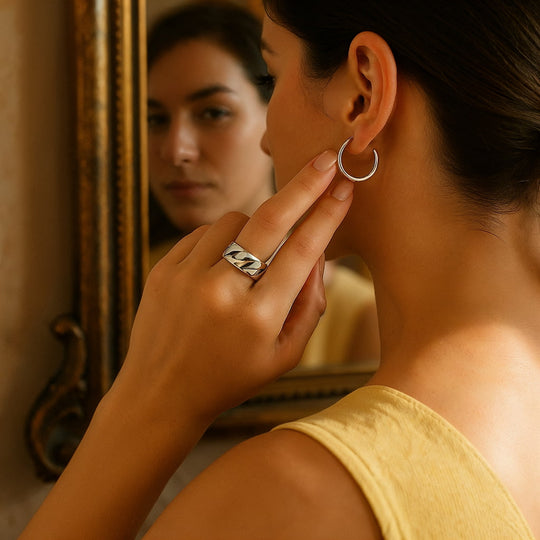 "AZORES" CRISSCROSS RING