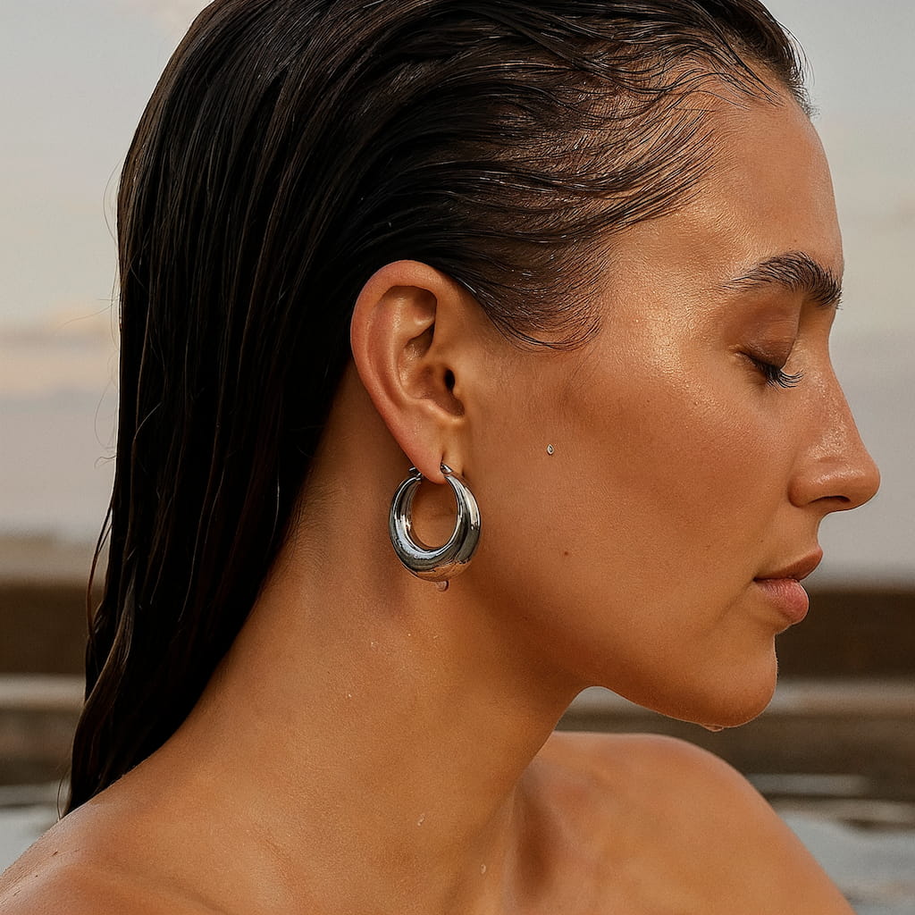 "BARCELONA" CHUNKY DROP HOOPS