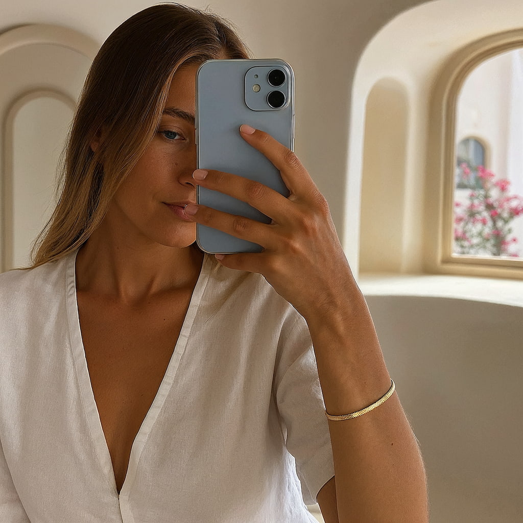 "SANTORINI" HERRINGBONE BRACELET