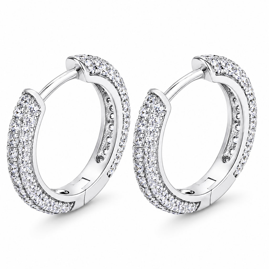"Vienna" Moissanite 1ct Pavé Huggie Earrings