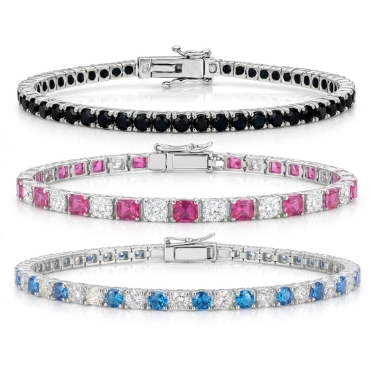 Miami Colorful Silver Stack Set flatlay