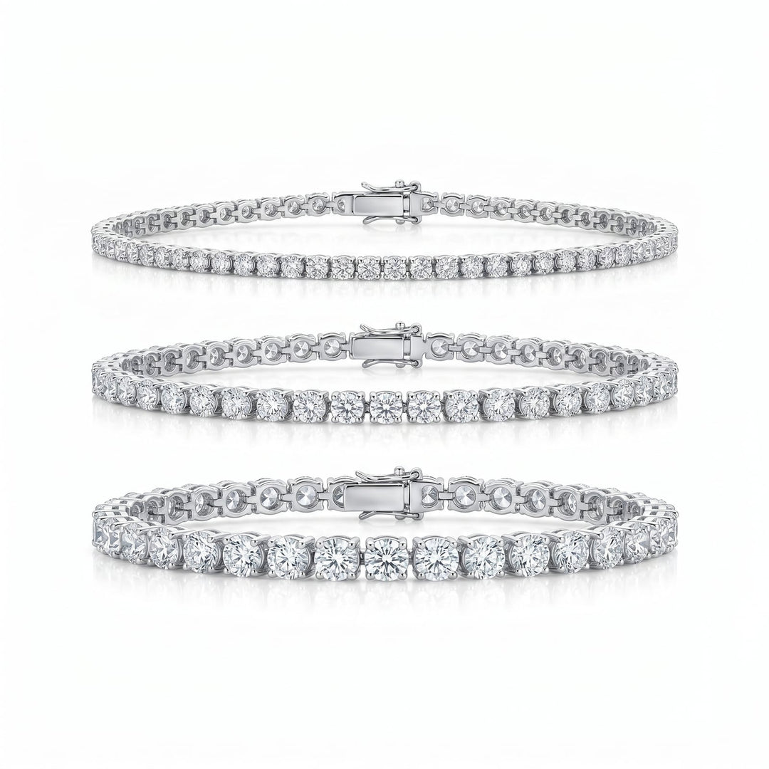 Miami Carat Trio Silver Set flatlay