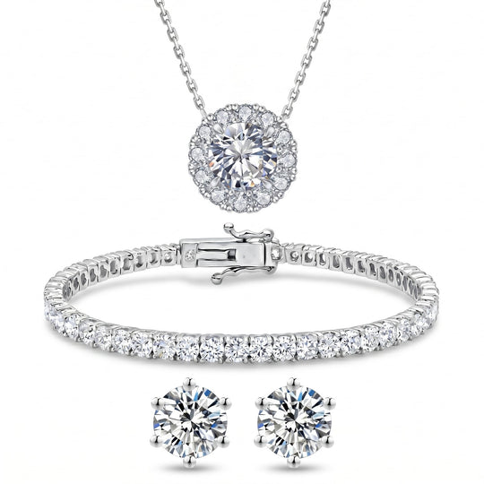 Miami Halo Silver Set on white
