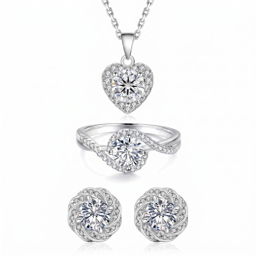 Helsinki Heart Bridal Set flatlay