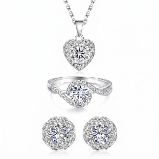 Helsinki Heart Bridal Set flatlay