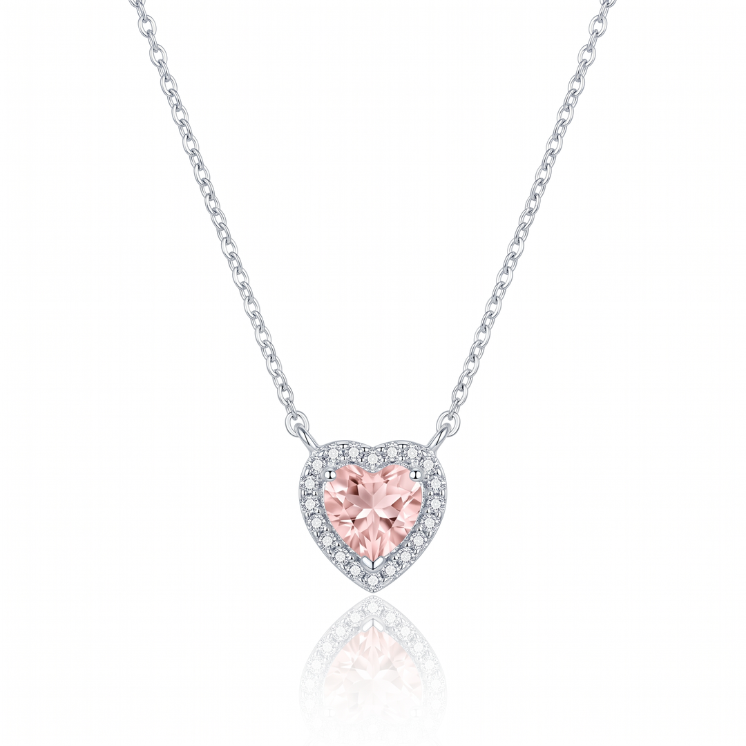 "Amalfi" Morganite Heart Pendant