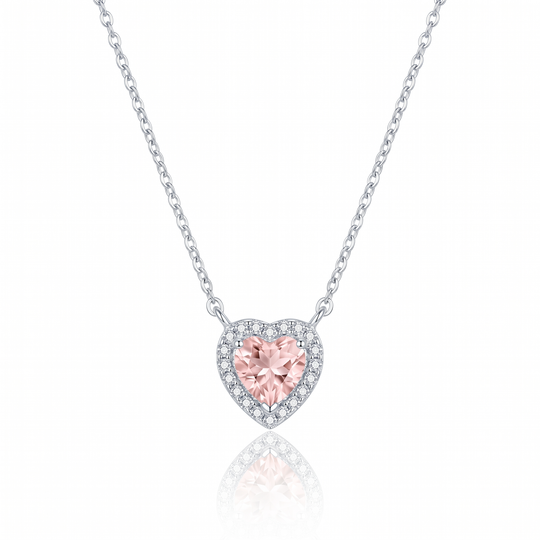 "Amalfi" Morganite Heart Pendant