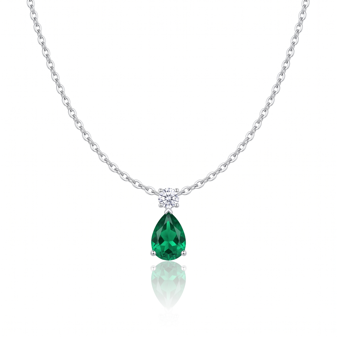 "Dublin" Emerald Teardrop Pendant