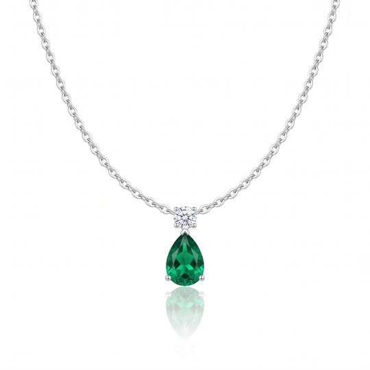 "Dublin" Emerald Teardrop Pendant