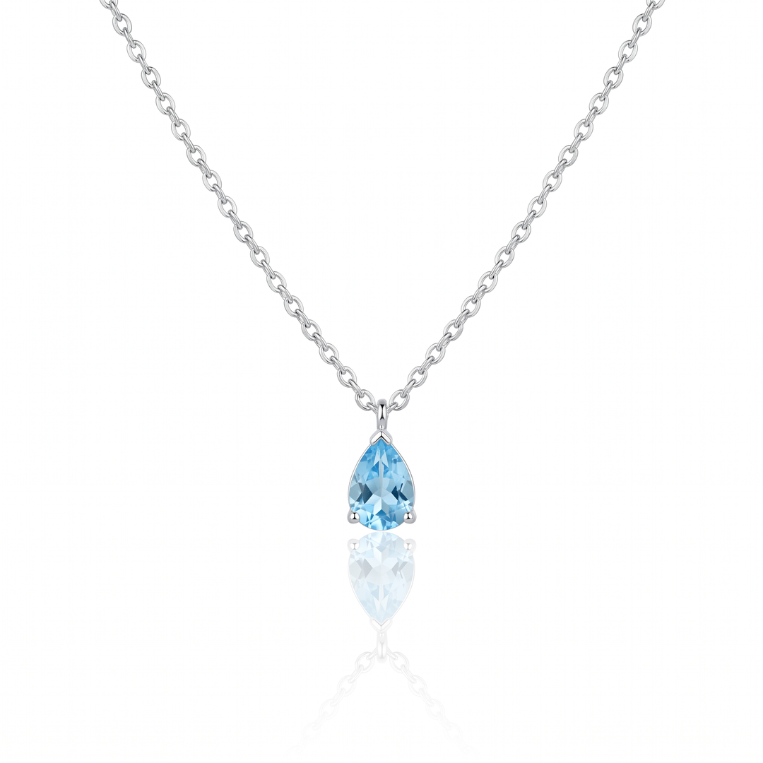 "Bermuda" Blue Topaz Teardrop Pendant