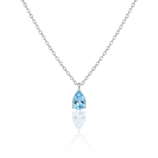 "Bermuda" Blue Topaz Teardrop Pendant