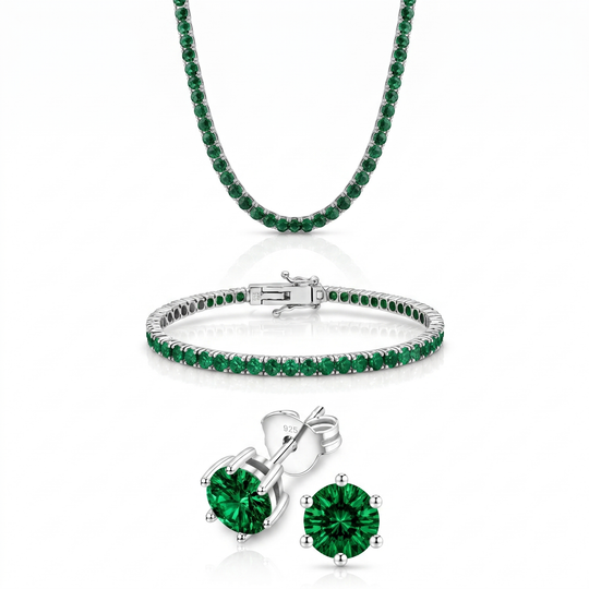 "Miami" Emerald Tennis Set