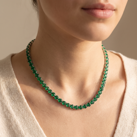 "Miami" Emerald Bracelet & Choker Set