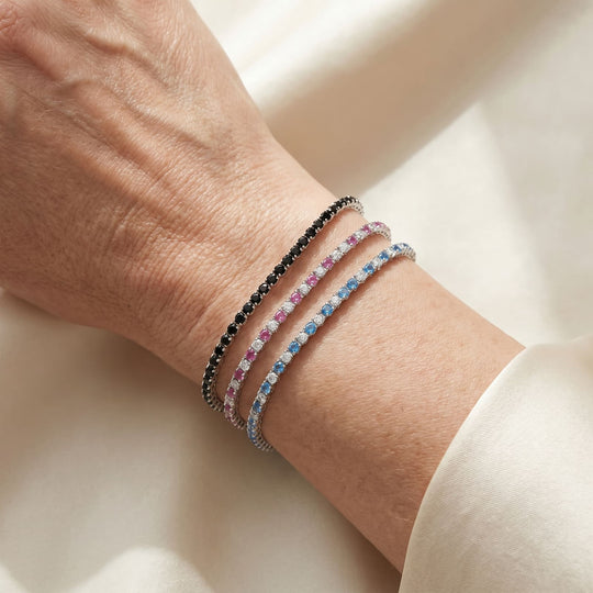 Miami Colorful Silver Stack worn on wrist