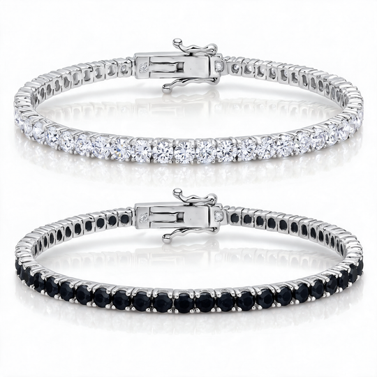 Miami Classic & Onyx Stack Set in Silver — the full set