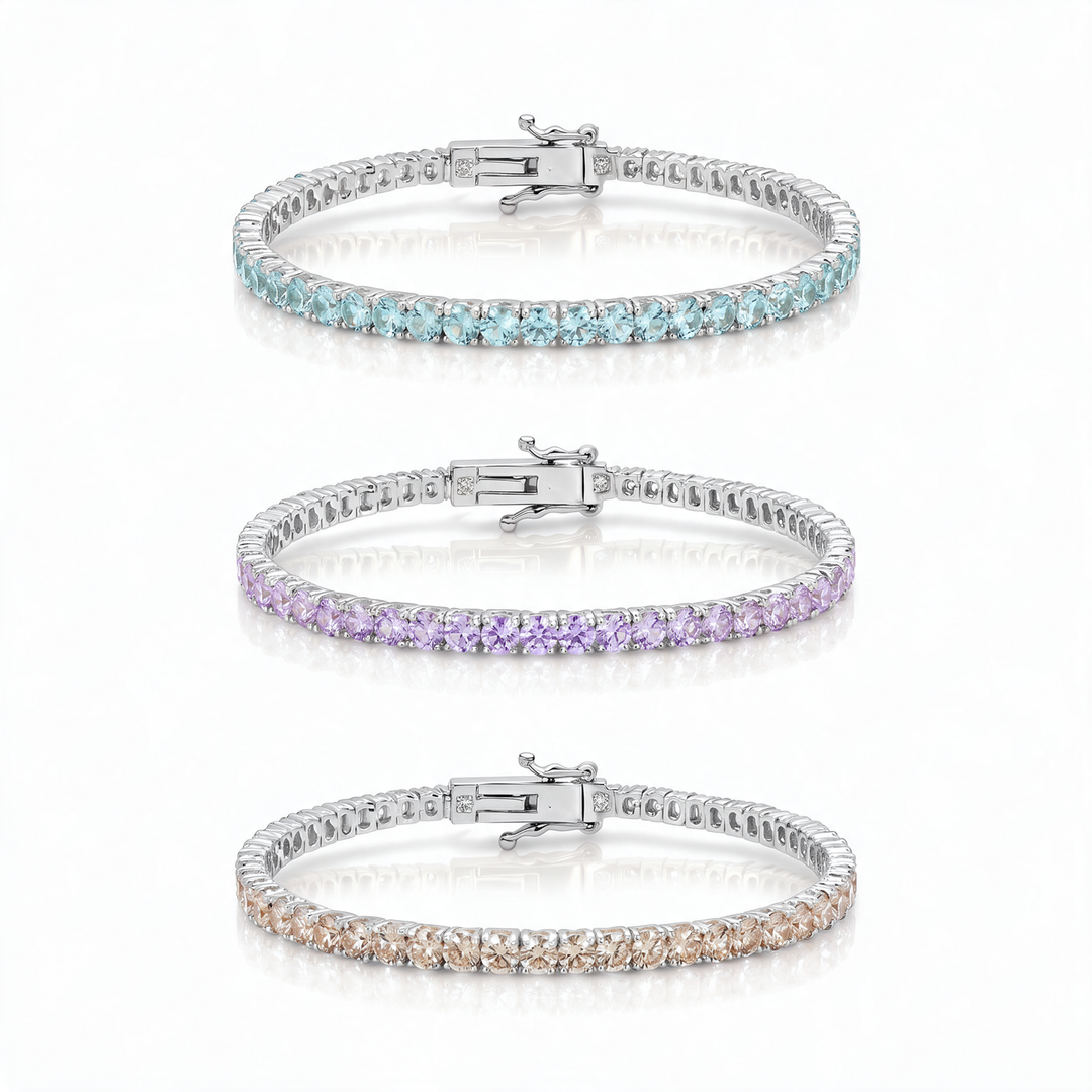 Miami Pastel Stack Set in Silver — the full set