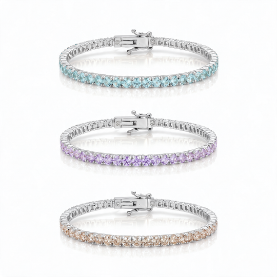 Miami Pastel Stack Set in Silver — the full set