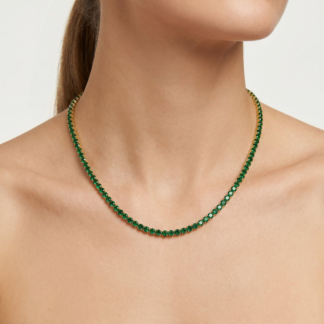 "MIAMI" EMERALD TENNIS CHOKER 2.0