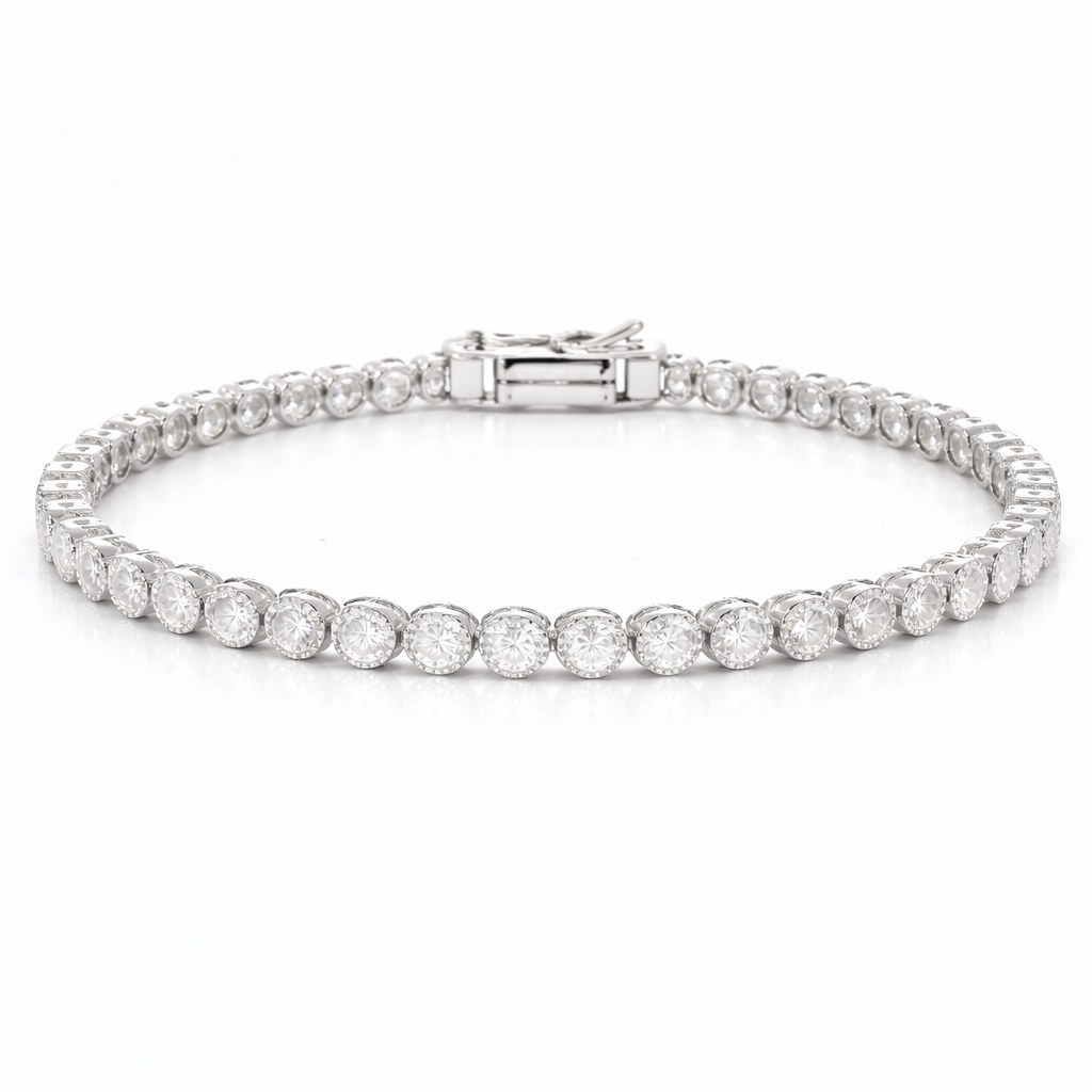 “Oslo” Classic Diamond Bezel Tennis Bracelet
