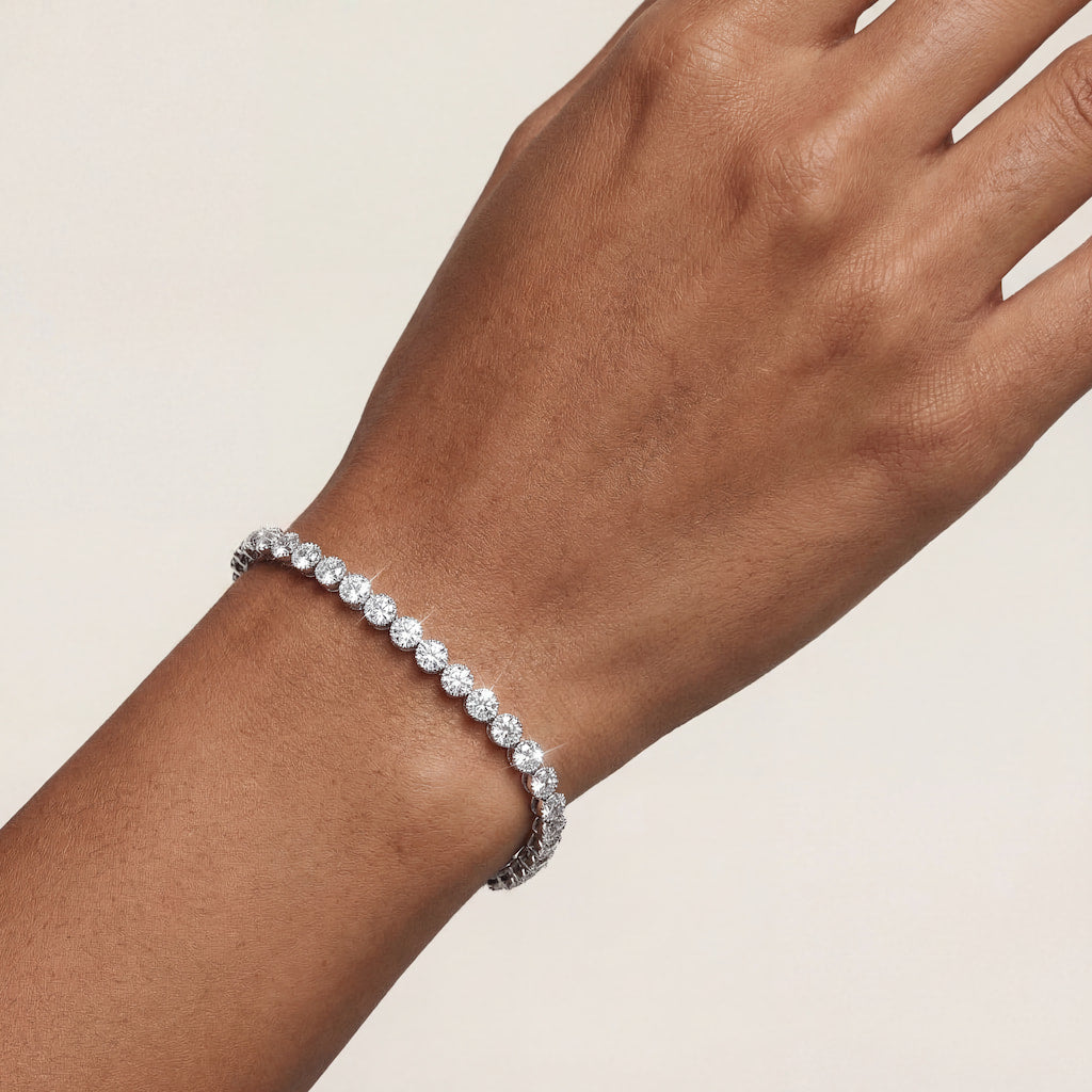 “Oslo” Classic Diamond Bezel Tennis Bracelet